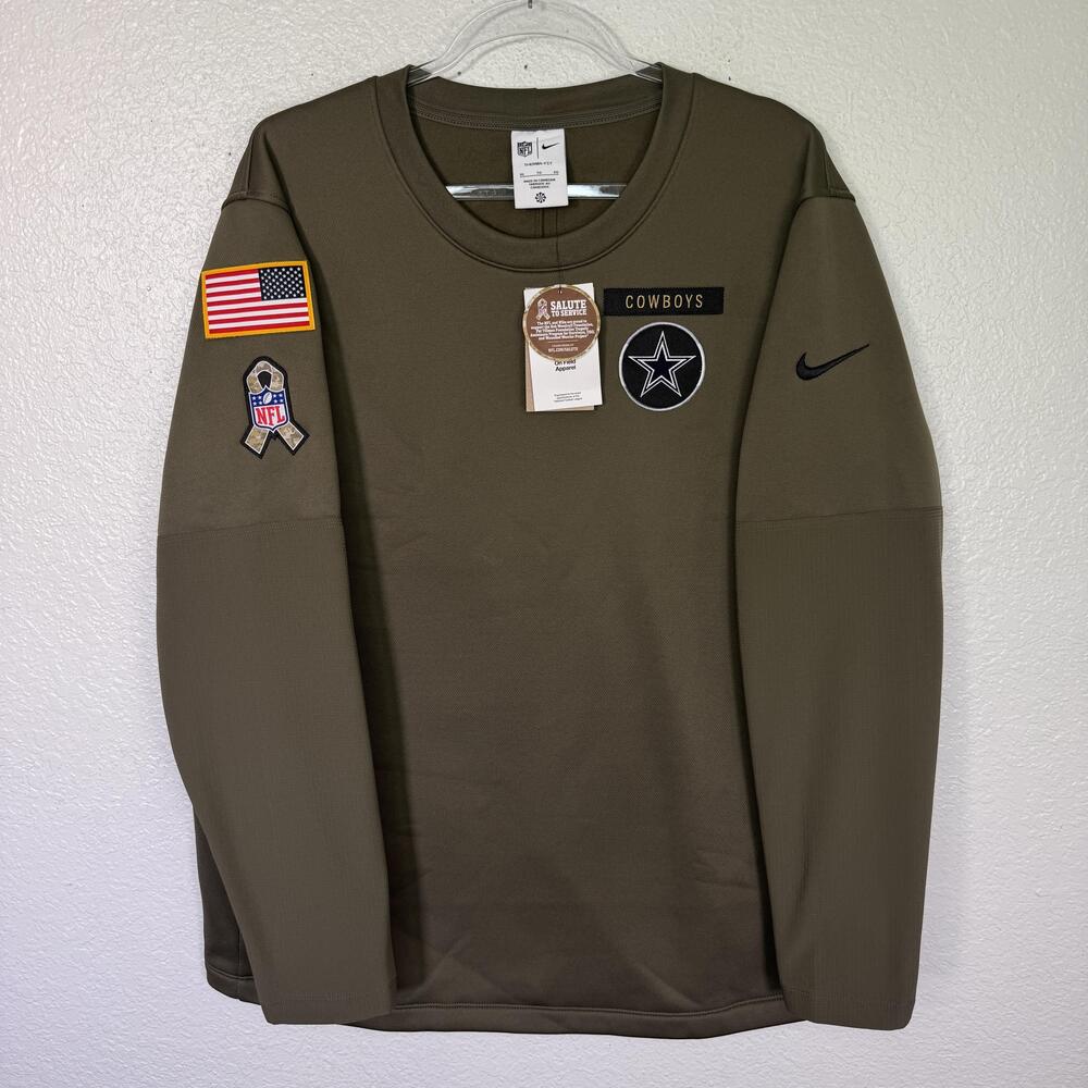 Nike Dallas Cowboys Sweatshirt Mens XL Salute To Service NFL Football Green NEW